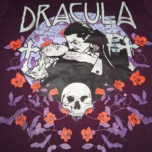 Universal Studios Monsters Dracula Shirt Women Small Purple Graphic Horror NEW